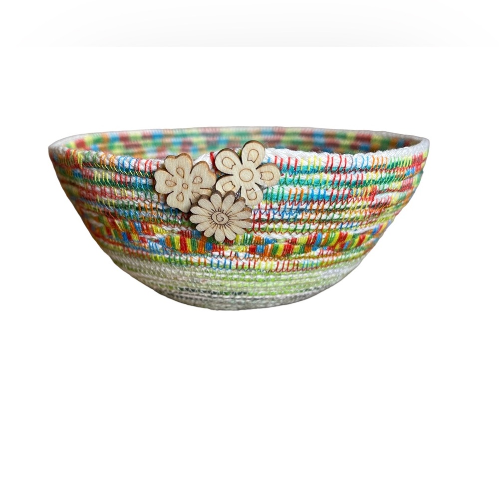 Small rope basket handcrafted